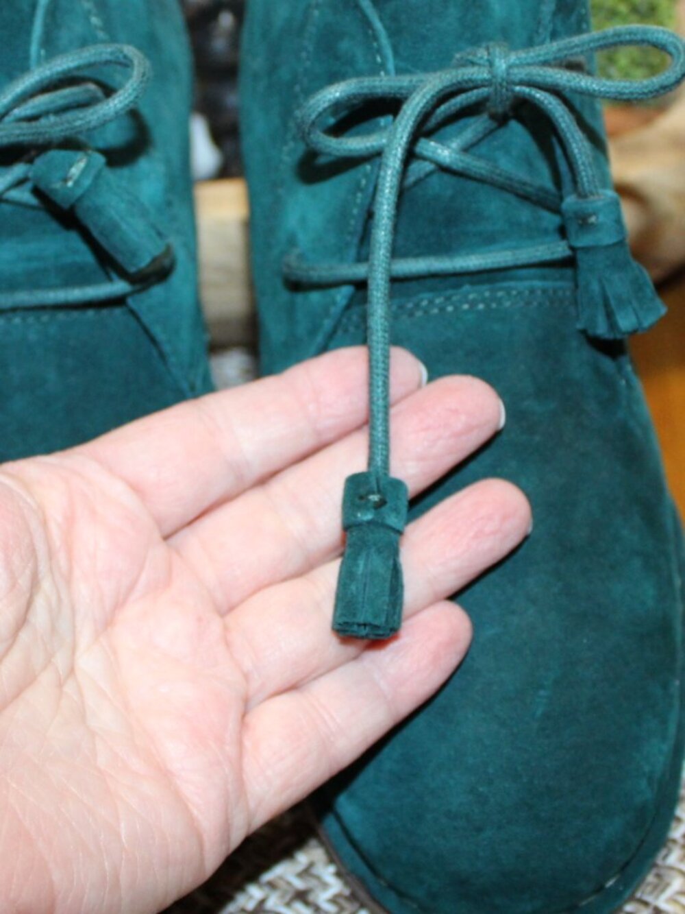 NWT Hush Puppies Cyra Catelyn Chukka suede leather boot 9 1/2 WIDE STUNNING! - Picture 8 of 14